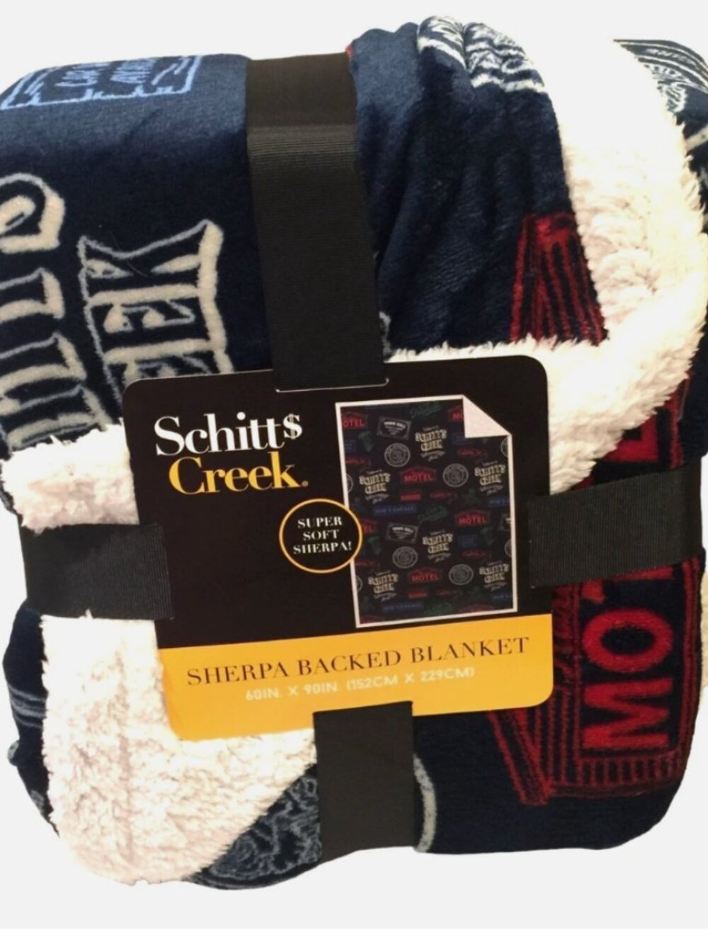 Schitt's Creek Sherpa Backed Blanket 60x90 in